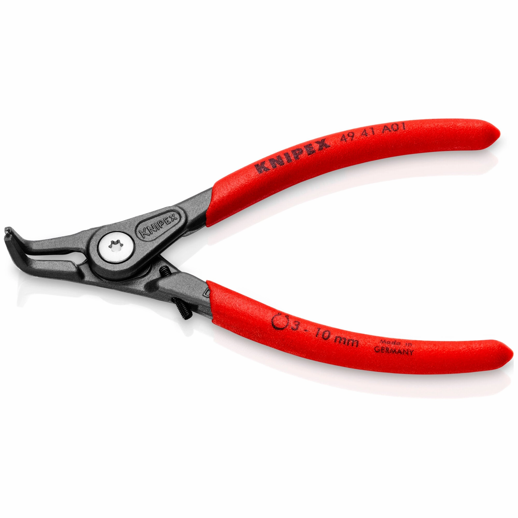 Knipex 49 41 A01 5 1/4" External 90 Angled Precision Snap Ring Pliers-Limiter