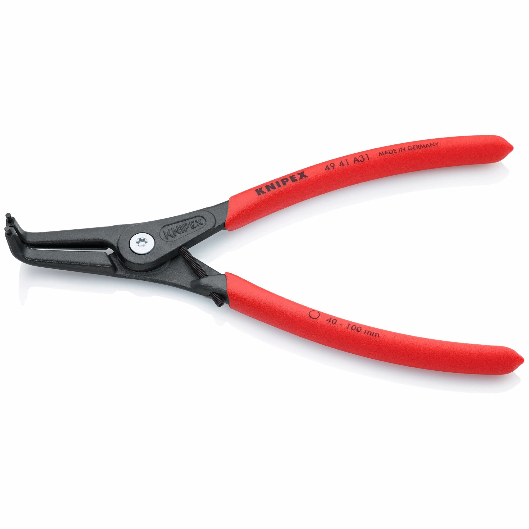 Knipex 49 41 A31 8 1/2" External 90 Angled Precision Snap Ring Pliers-Limiter