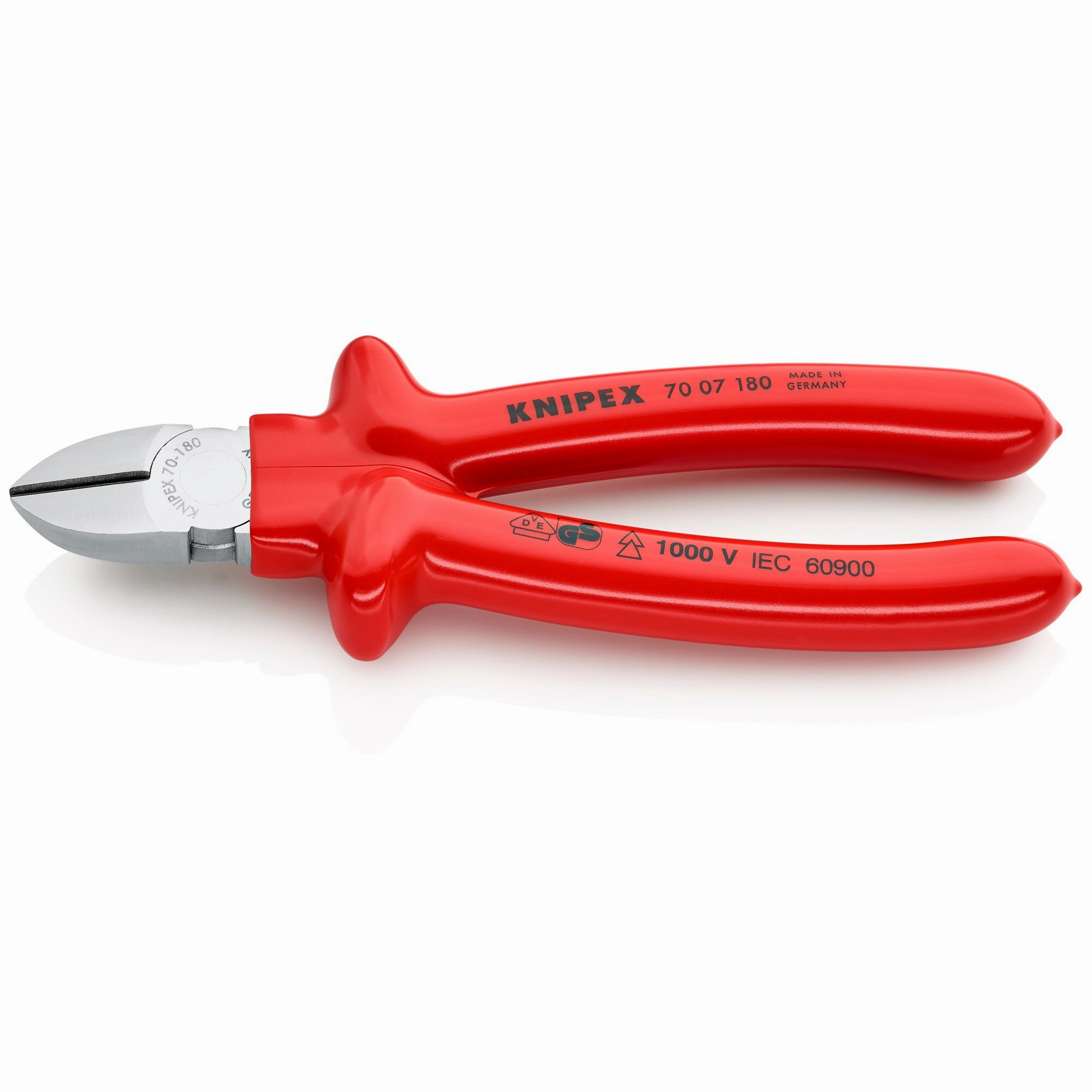 Knipex 70 07 180 7 1/4" Diagonal Cutters-1000V Insulated