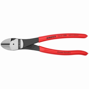 Knipex 74 21 200 8" High Leverage 12 Angled Diagonal Cutters