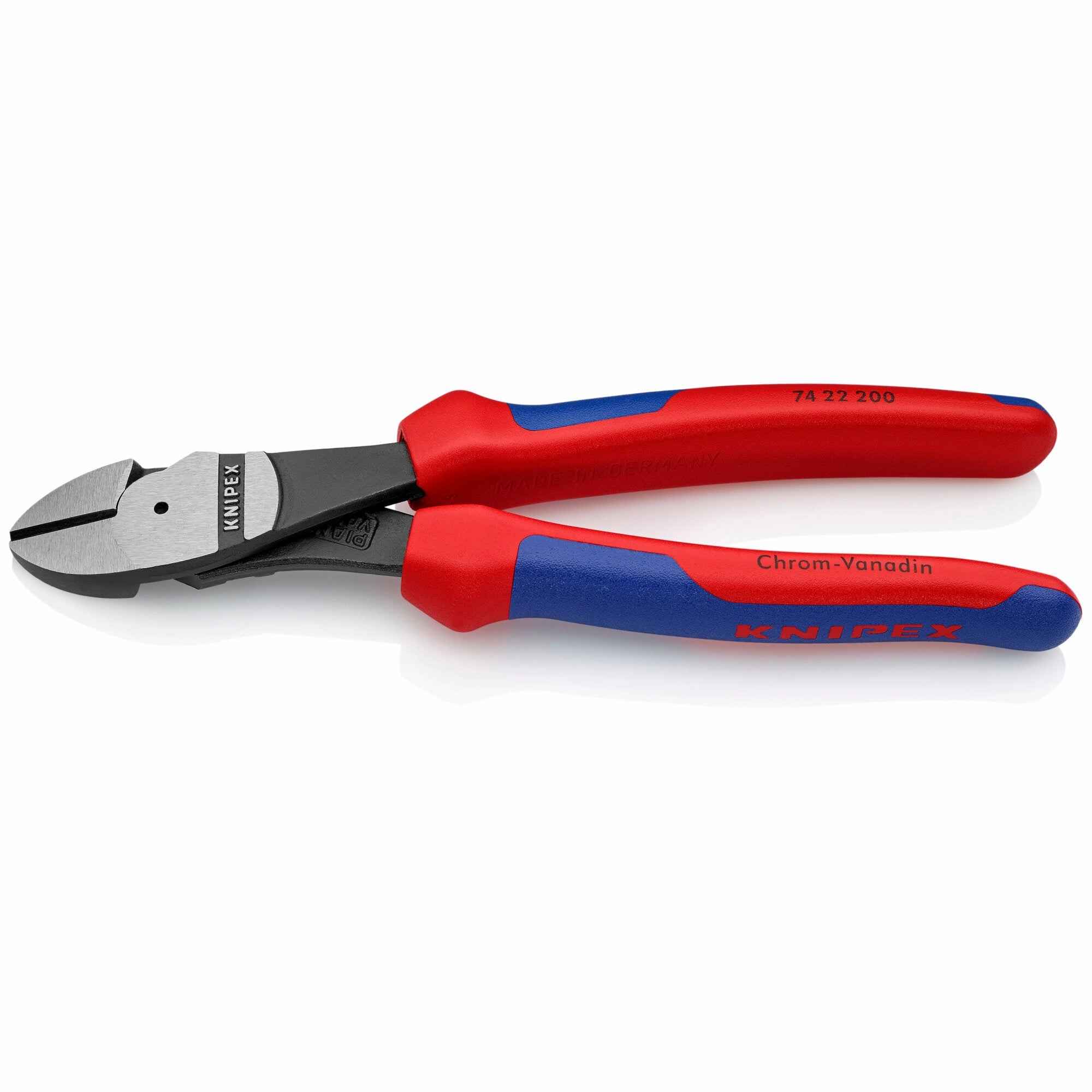 Knipex 74 22 200 SBA 8" High Leverage 12 Angled Diagonal Cutters - Old Version