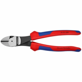 Knipex 74 22 200 SBA 8" High Leverage 12 Angled Diagonal Cutters - Old Version