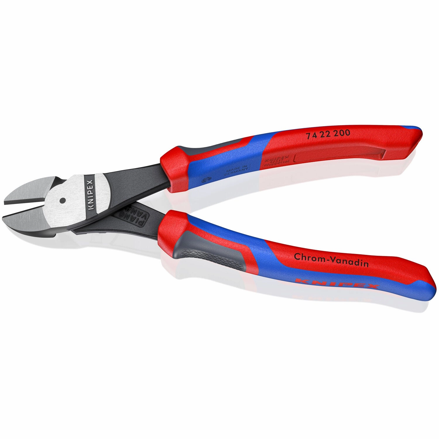 Knipex 74 22 200 SBA KnipeXtend 8" High Leverage 12 Angled Diagonal Cutters