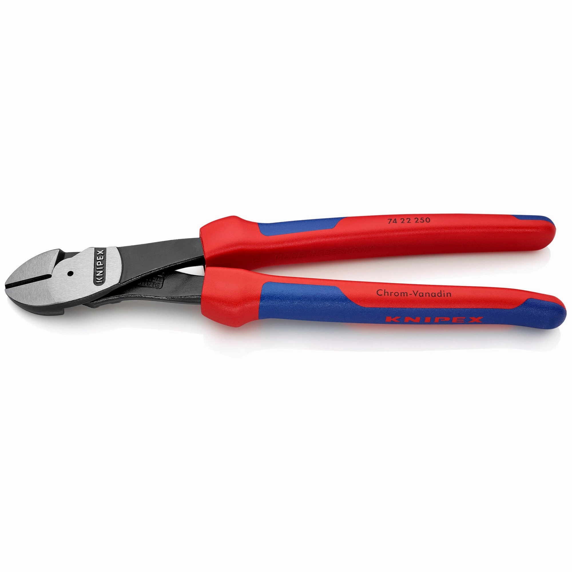 Knipex 74 22 250 10" High Leverage 12 Angled Diagonal Cutters