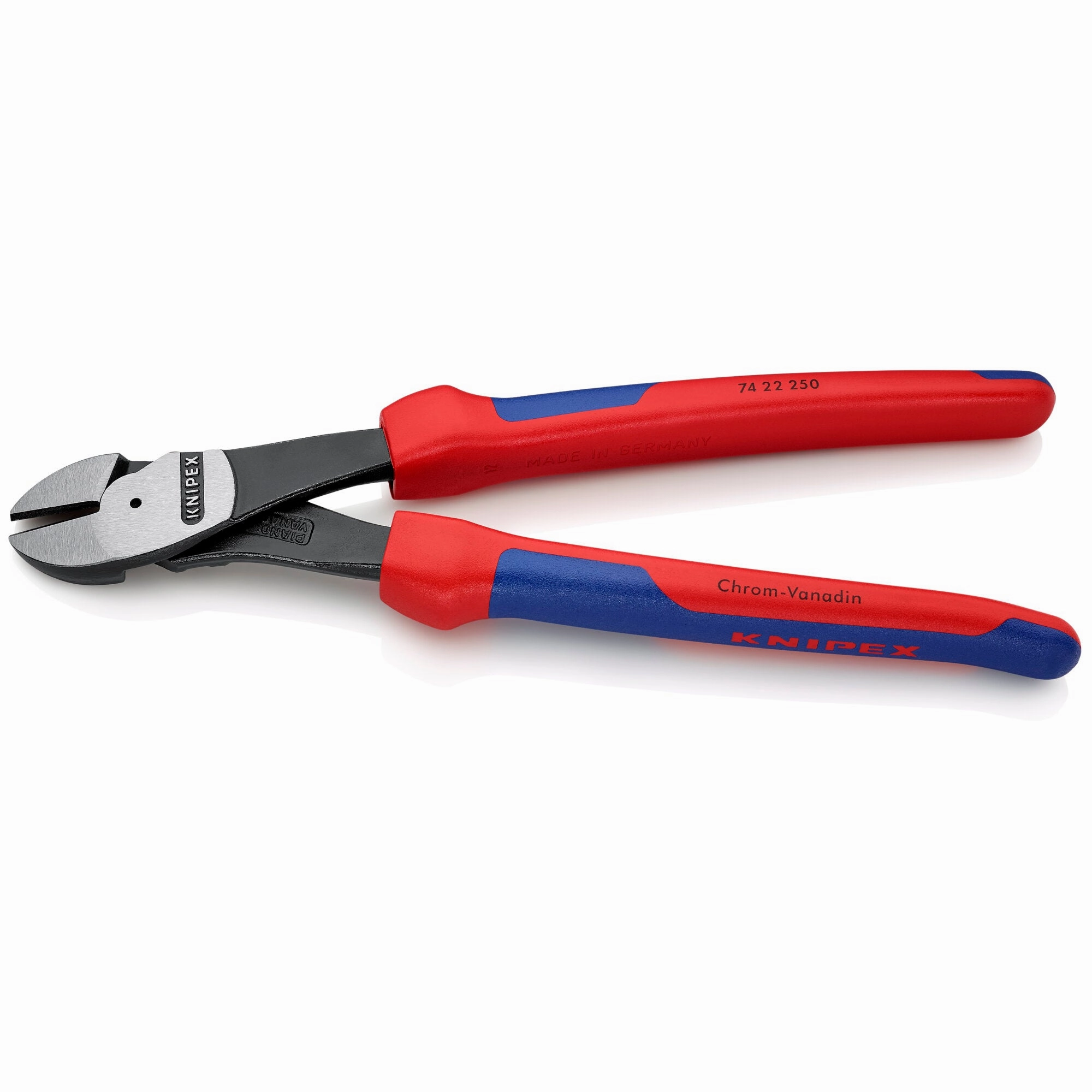 Knipex 74 22 250 10" High Leverage 12 Angled Diagonal Cutters