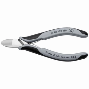 Knipex 77 02 130 ESD 5 1/4" Electronics Diagonal Cutters, ESD Handles