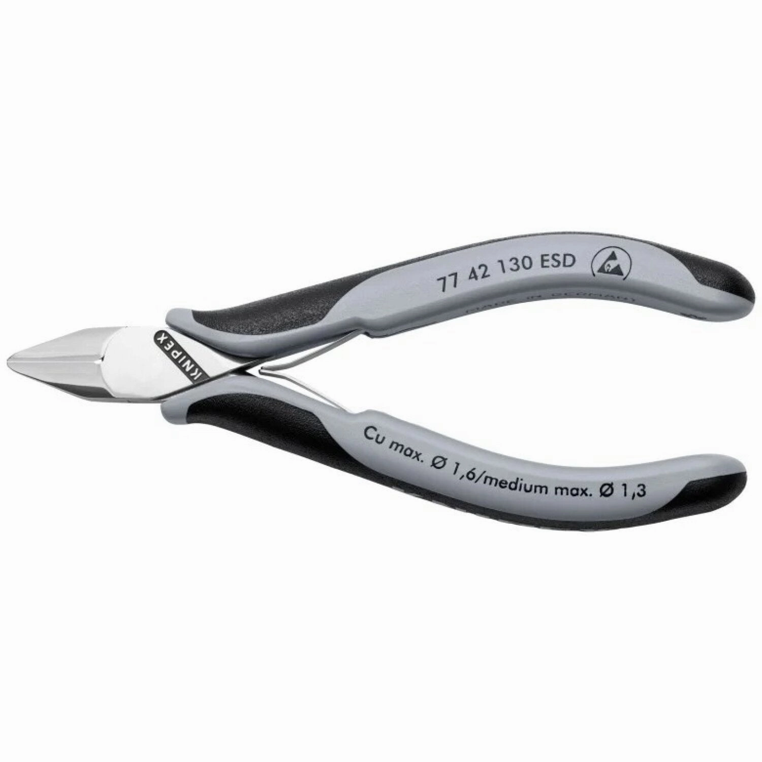 Knipex 77 42 130 ESD 5 1/4" Electronics Diagonal Cutters, ESD Handles