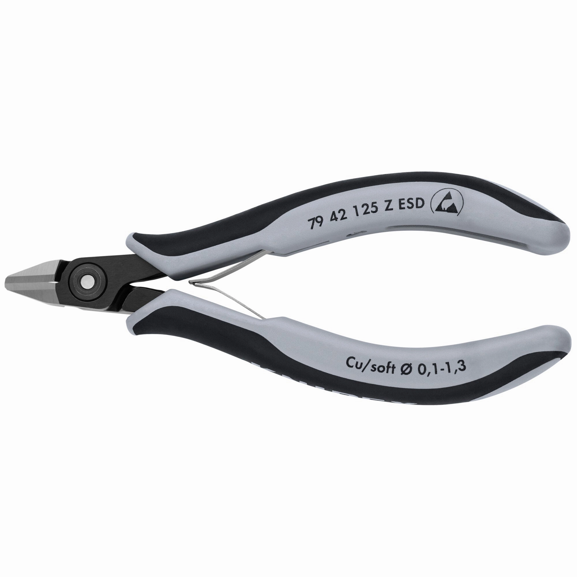 Knipex 79 42 125 Z ESD 5" Electronics Diagonal Cutters-ESD Handles