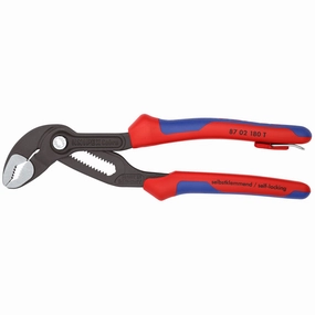Knipex 87 02 180 T BKA 7 1/4" Cobra Water Pump Pliers-Tethered Attachment