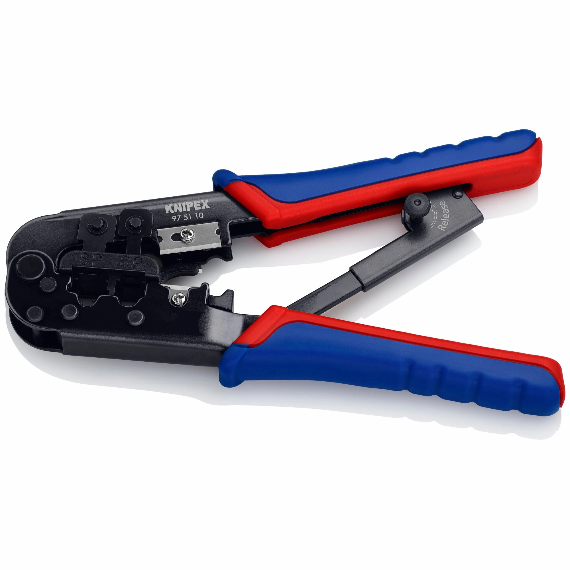 Knipex 97 51 10 7 1/2" Crimping Pliers-For 6 and 8 Pole Western Plug Type