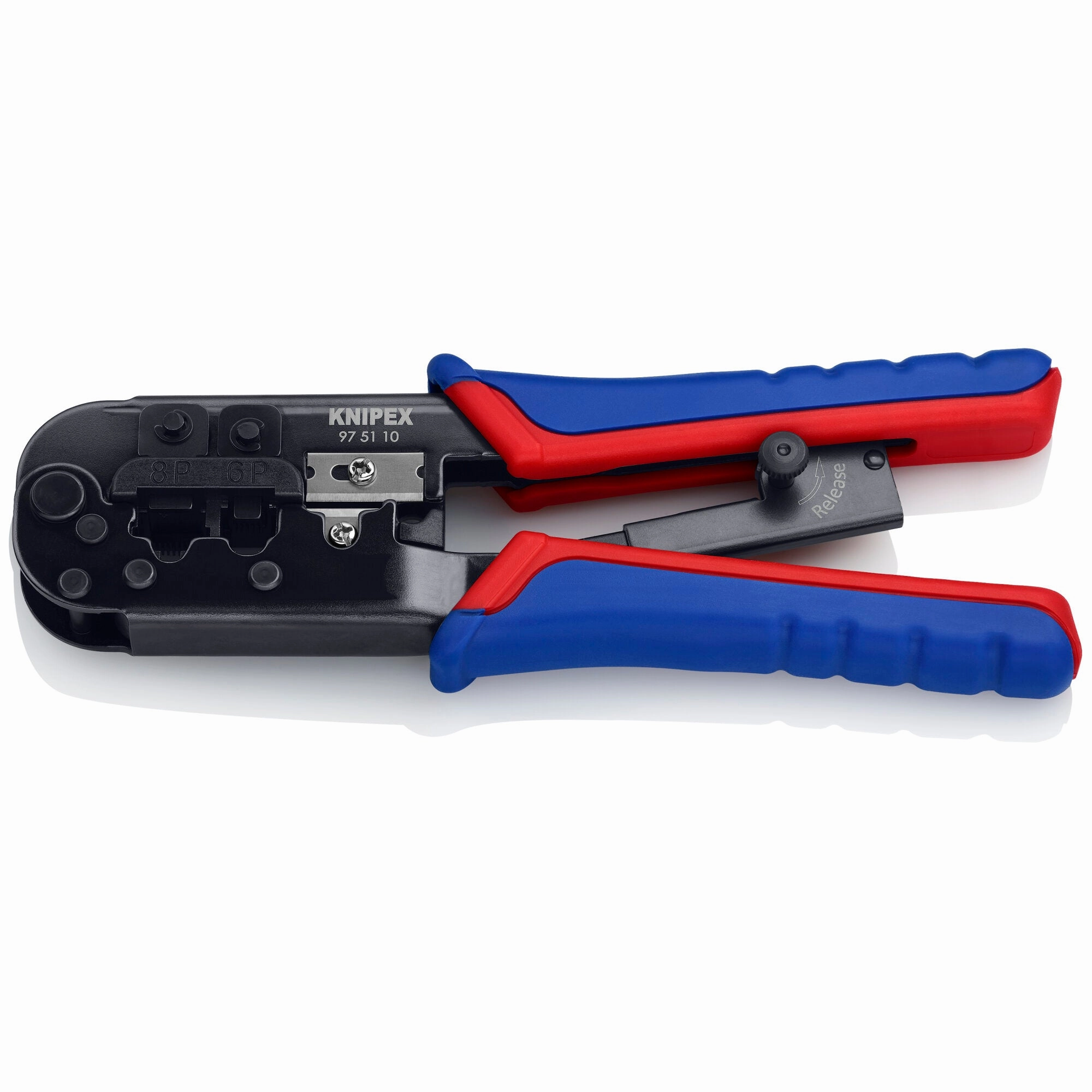 Knipex 97 51 10 7 1/2" Crimping Pliers-For 6 and 8 Pole Western Plug Type