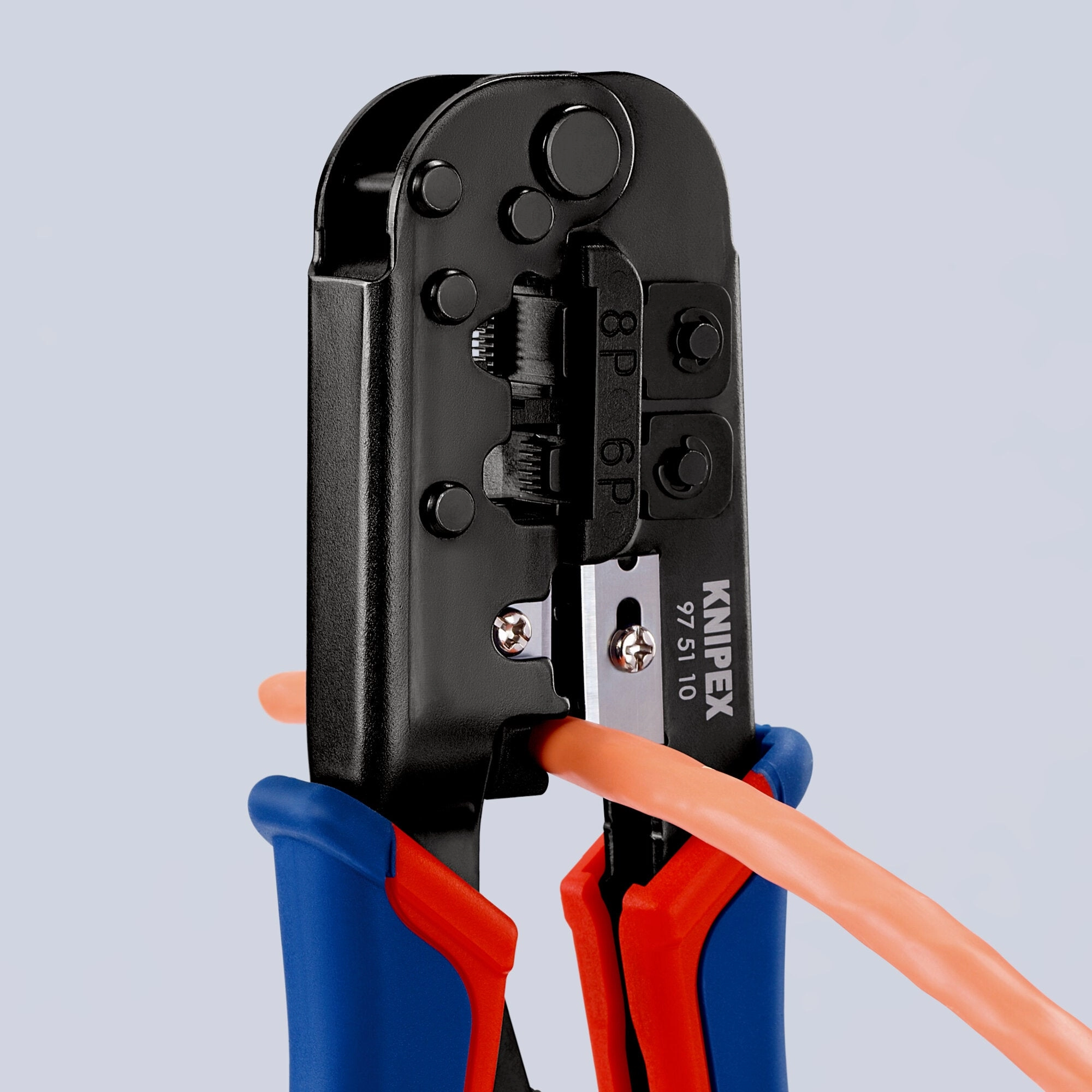 Knipex 97 51 10 7 1/2" Crimping Pliers-For 6 and 8 Pole Western Plug Type