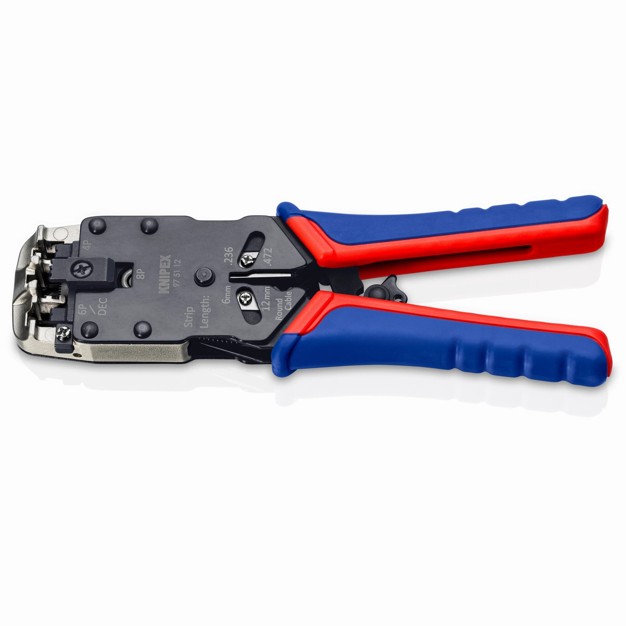 Knipex 97 51 12 8 1/4" Crimping Pliers-For 4, 6 and 8 Pole Western Plug Type