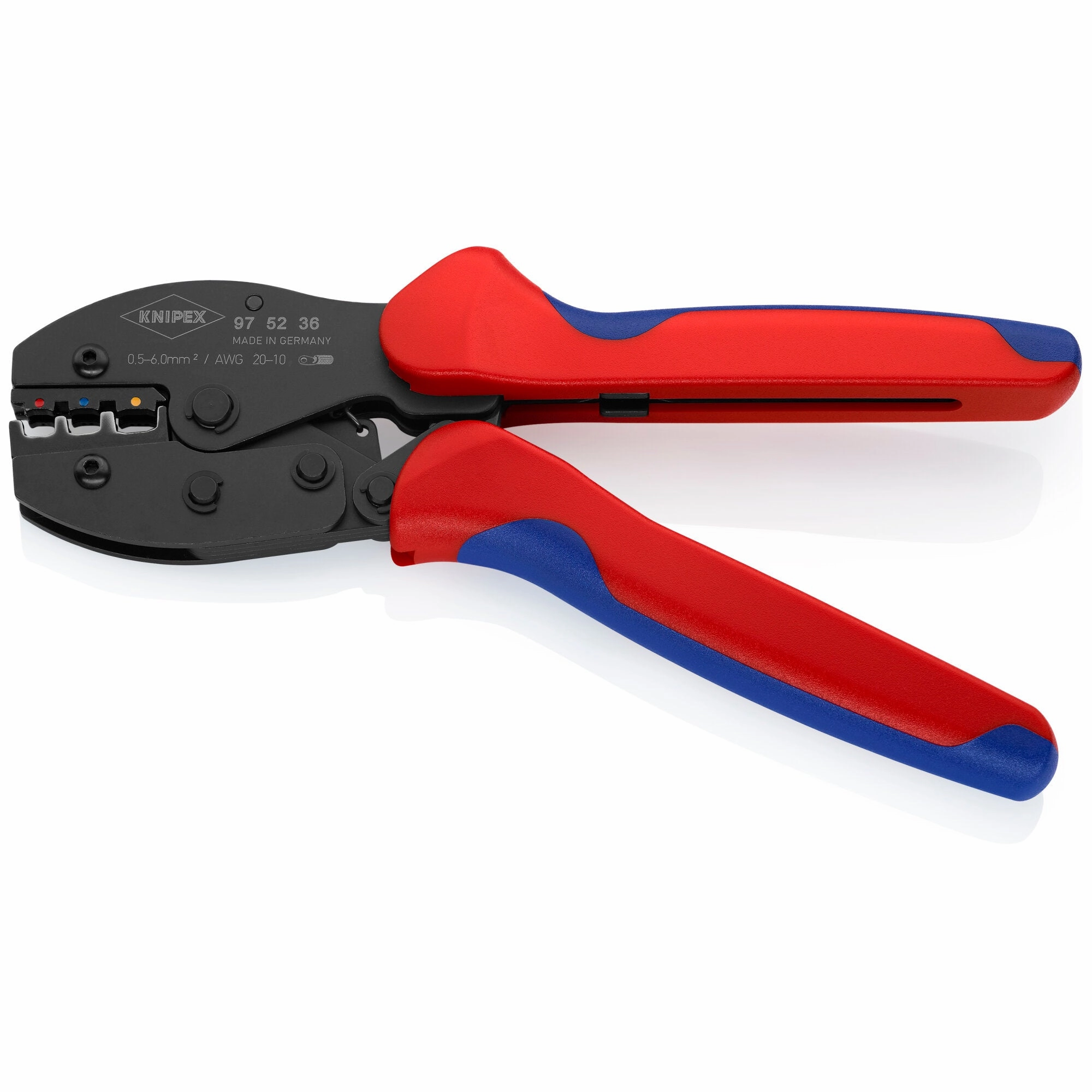 Knipex 97 52 36 8 1/2" Crimping Pliers For Insulated Terminals, Plug Connectors and Butt Connectors