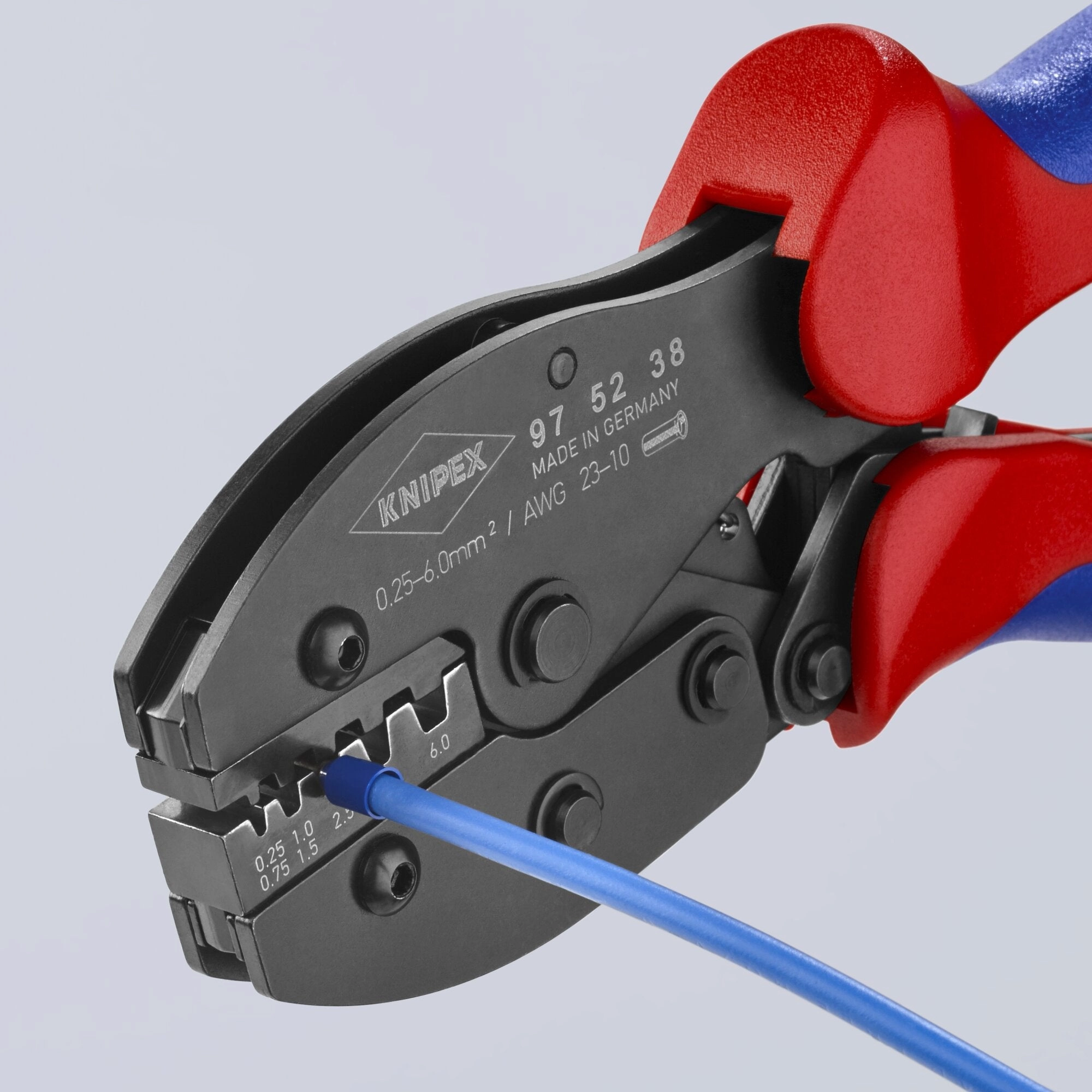 Knipex 97 52 38 8 1/2" Crimping Pliers For Insulated and Non-Insulated Wire Ferrules