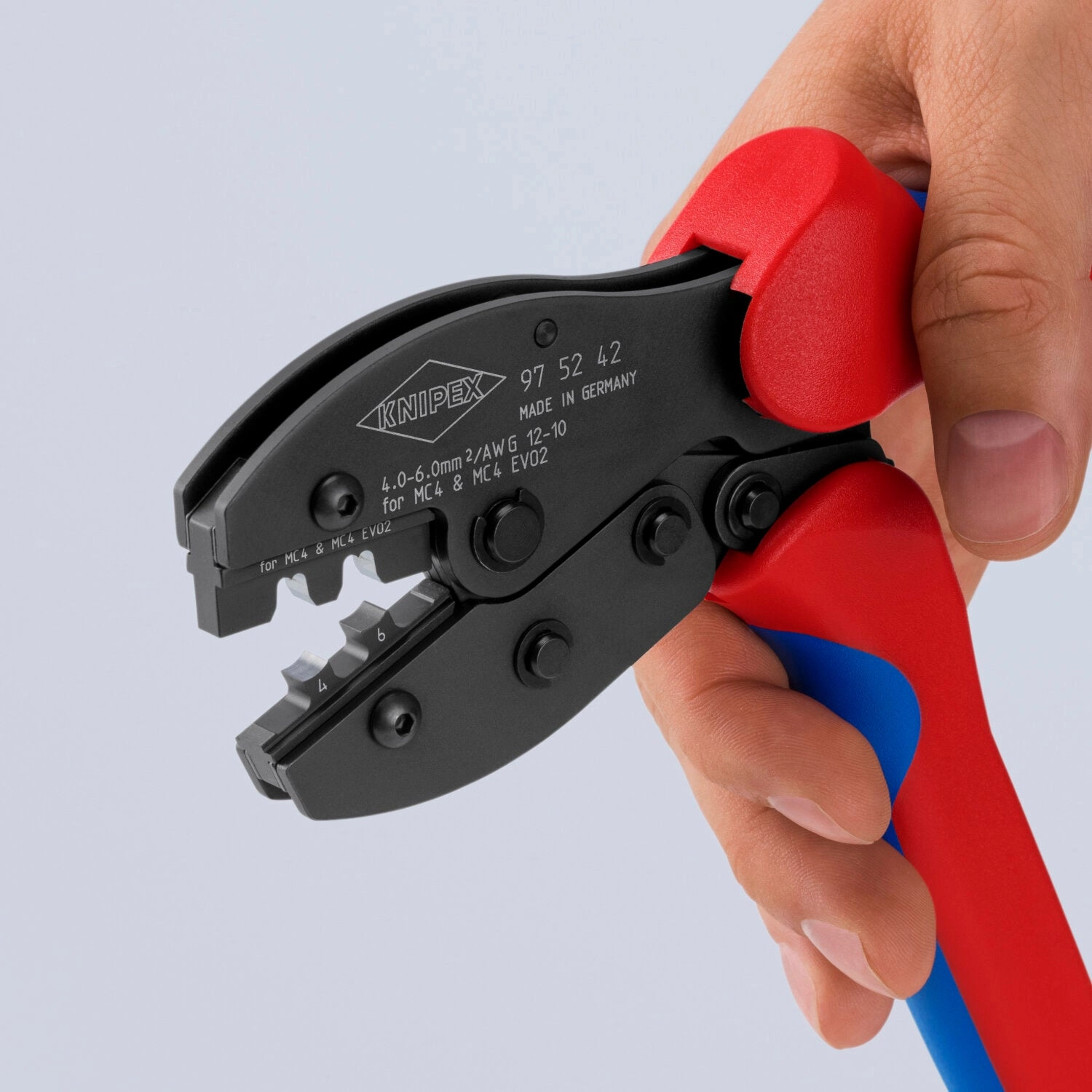 Knipex 97 52 42 PreciForce Crimping Pliers for MC4/MC4 EO 2, 8 1/2"