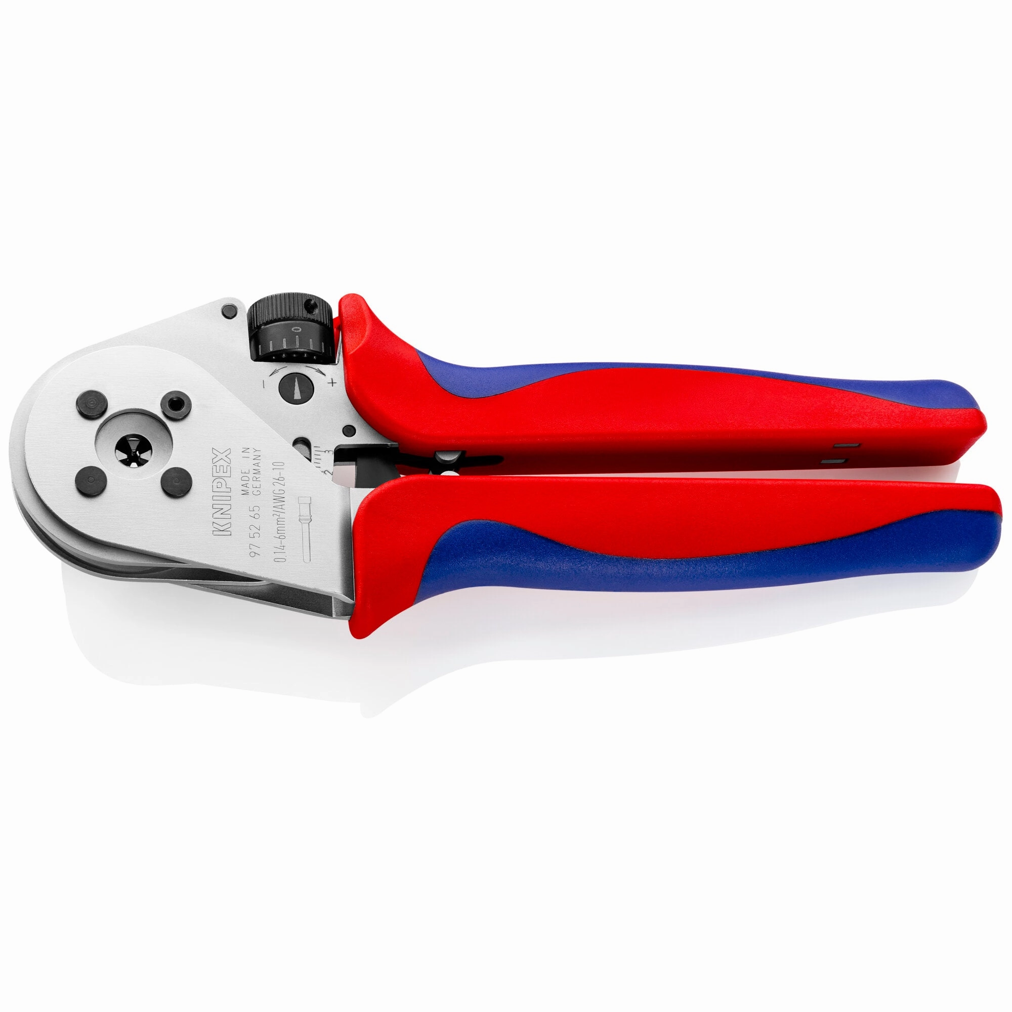 Knipex 97 52 65 9" Crimping Pliers - Four-Mandrel For Turned Contacts