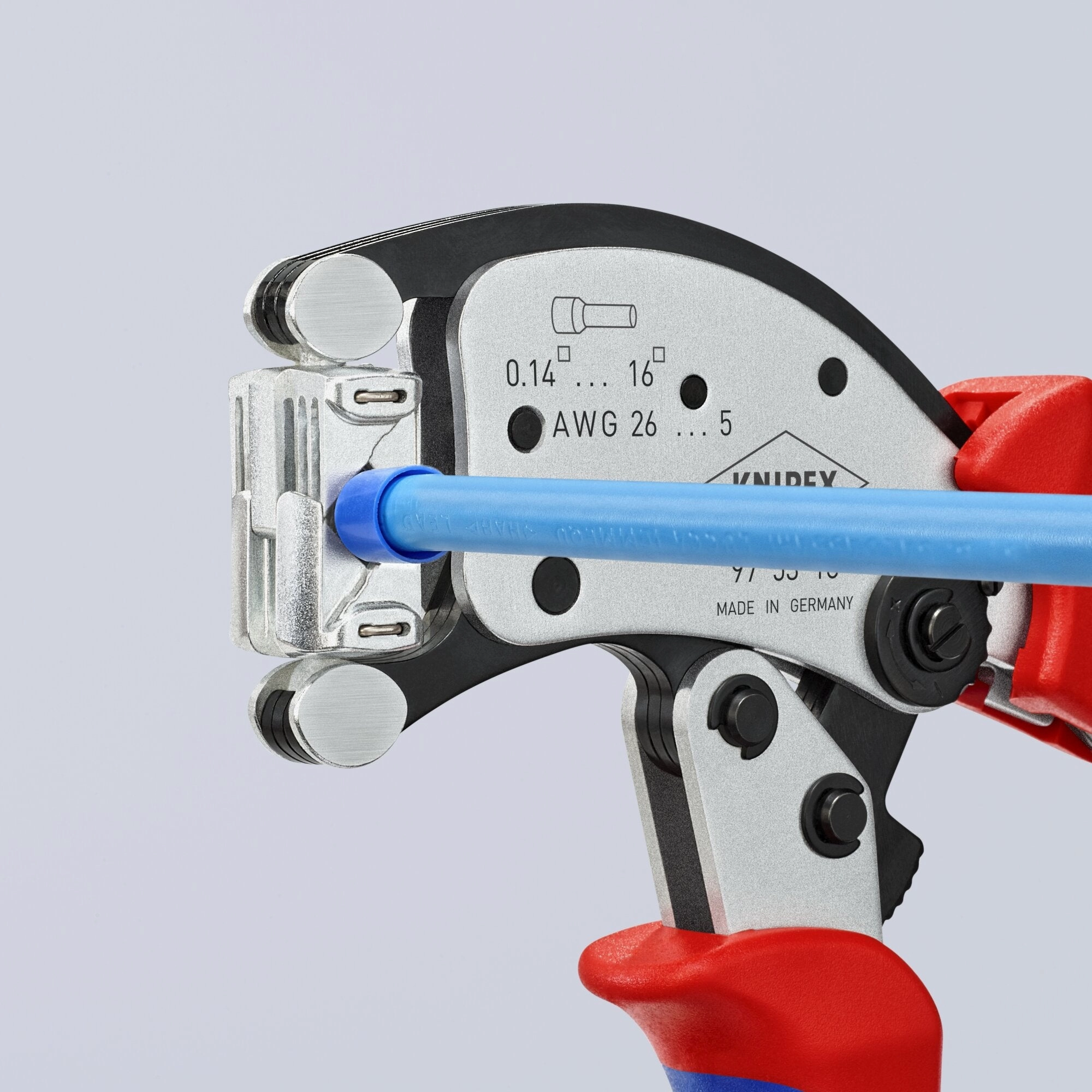 Knipex 97 53 18 8" KNIPEX Twistor16 Self-Adjusting Crimping Pliers For Wire Ferrules