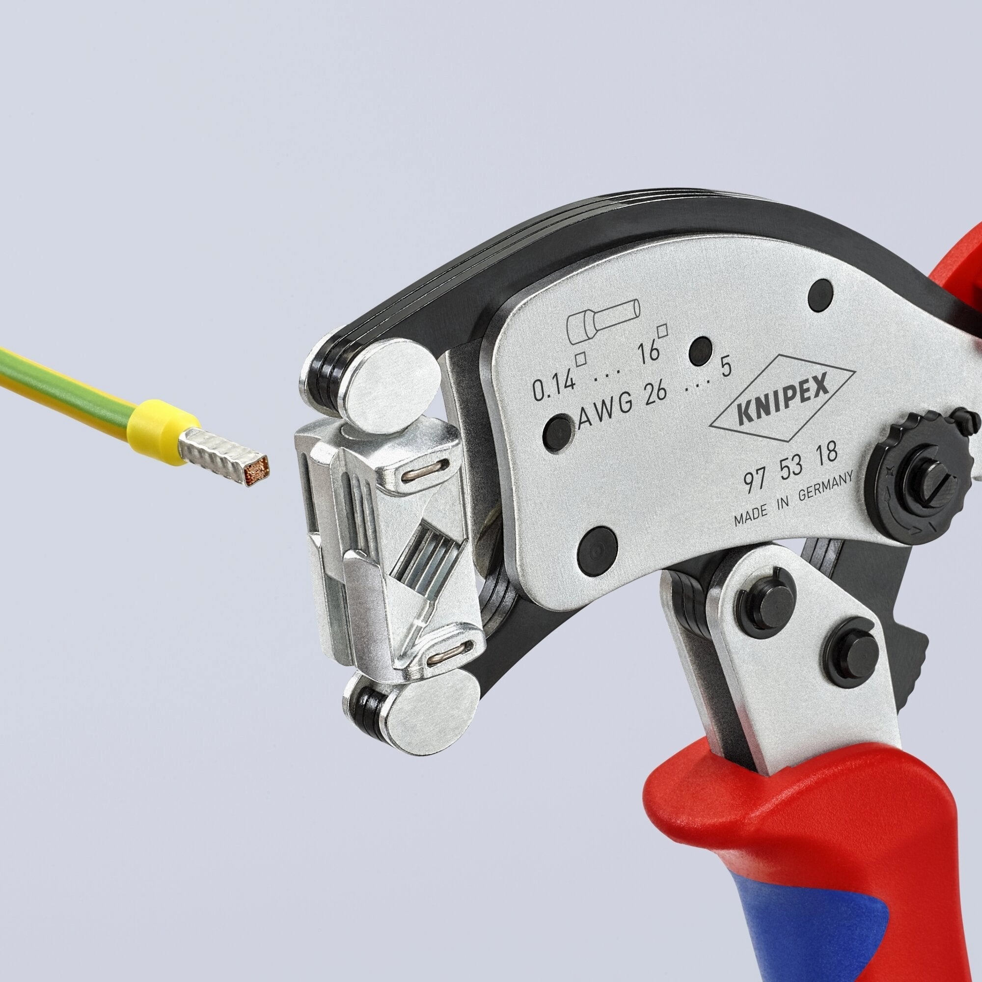 Knipex 97 53 18 8" KNIPEX Twistor16 Self-Adjusting Crimping Pliers For Wire Ferrules