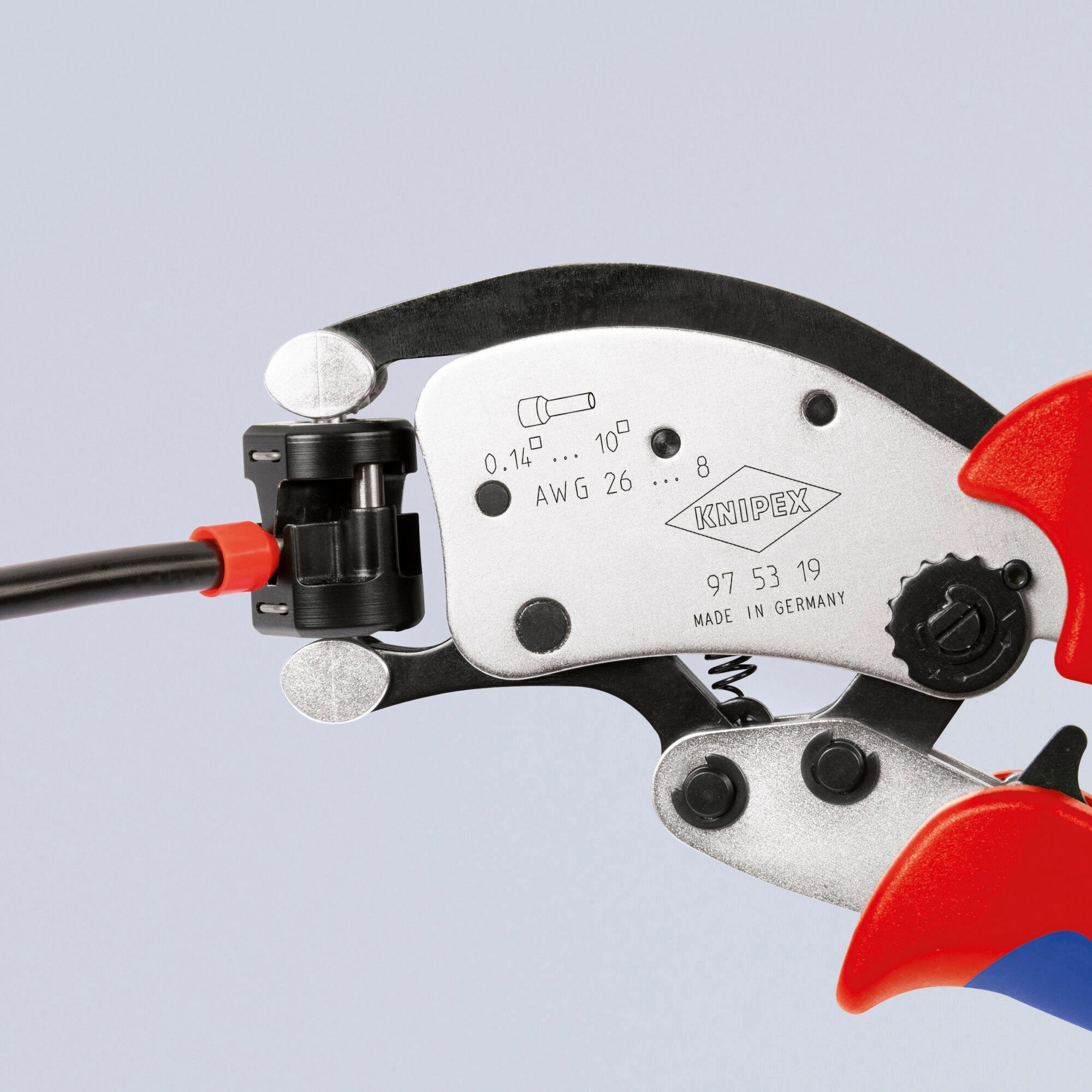 Knipex 97 53 19 8" KNIPEX Twistor T Self-Adjusting Crimping Pliers for Wire Ferrules