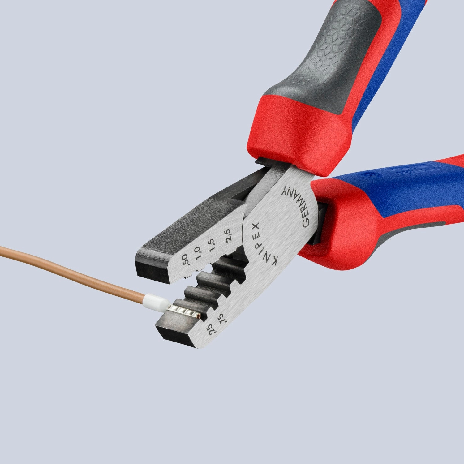 Knipex 97 62 145 A KnipeXtend Crimping Pliers for Wire Ferrules, 5 3/4"