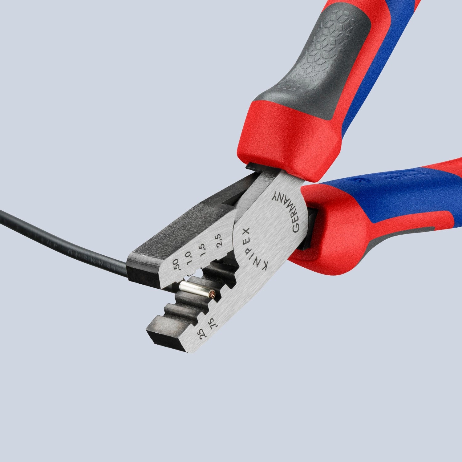 Knipex 97 62 145 A KnipeXtend Crimping Pliers for Wire Ferrules, 5 3/4"