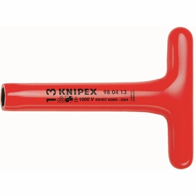 Knipex 98 04 10 8 1/2" T-Socket Wrench-1000V Insulated, 10 mm