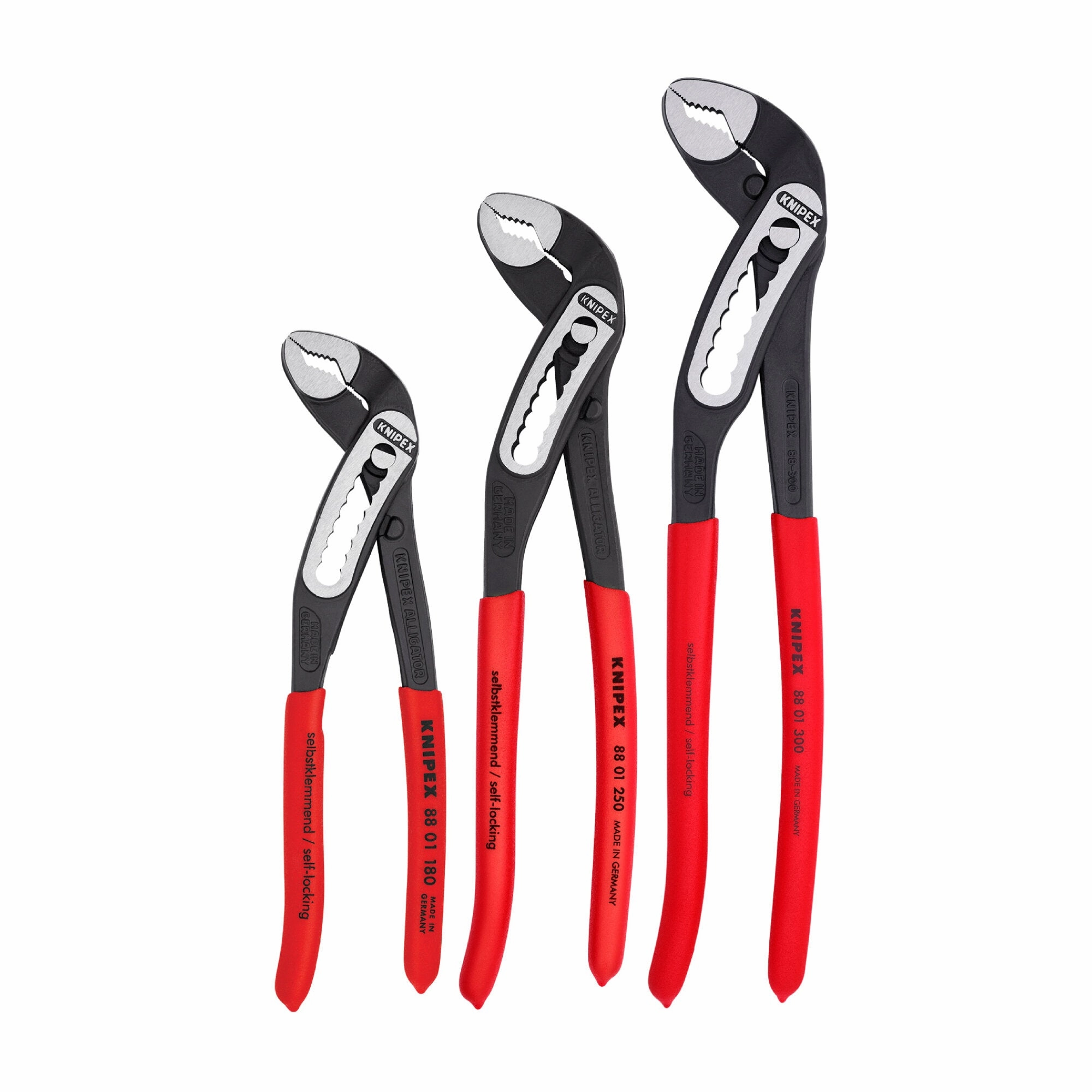 Knipex 9K 00 80 139 US 3 Pc Alligator Pliers Set with 10 Pc Tool Holder