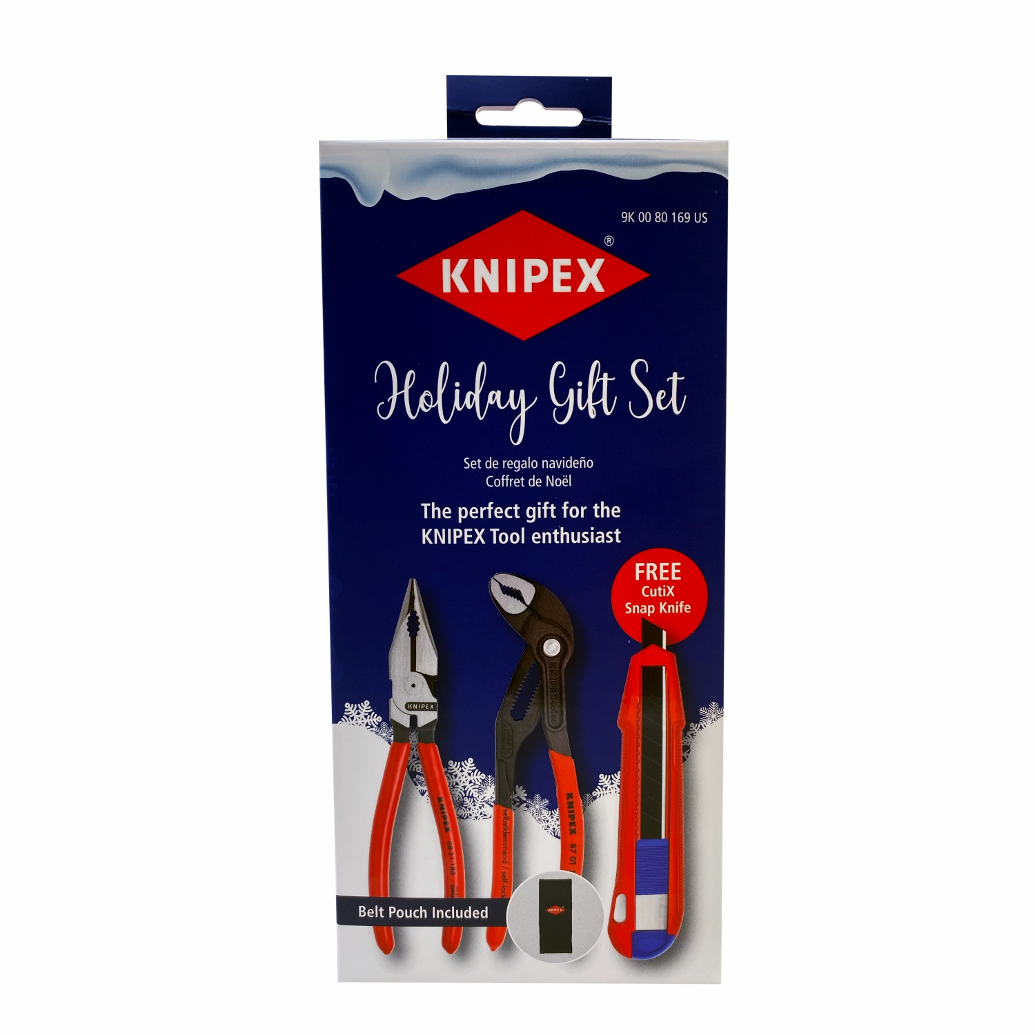 Knipex 9K 00 80 169 US 2024 Holiday Pliers Gift Set with Free Cutix Snap Knife