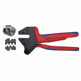 Knipex 9K 00 80 63 US US Crimp System Pliers (97 43 200) and Crimp Die: Solar Connectors For MC4 Multi Contact (97 49 66)   Locator For 97 49 66 (97 49 66 1) Packaged In A Protective Plastic Case