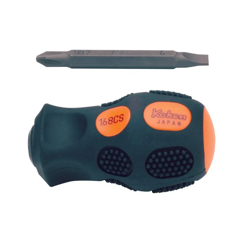 Ko-ken 168CS-2X6 PH/SL Interchangeable Screwdriver Stubby PH2x6 mm L.86 mm