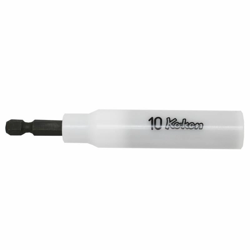 Ko-Ken 115G.100-10FR 1/4 Inch Hex Dr. Nut Setter with Plastic Protector 10 mm 6 point Length 100 mm Slide Magnet Turnable POM cover