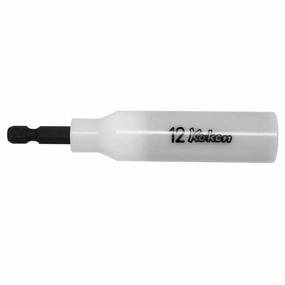 Ko-Ken 115G.100-12FR 1/4 Inch Hex Dr. Nut Setter with Plastic Protector 12 mm 6 point Length 100 mm Slide Magnet Turnable POM cover