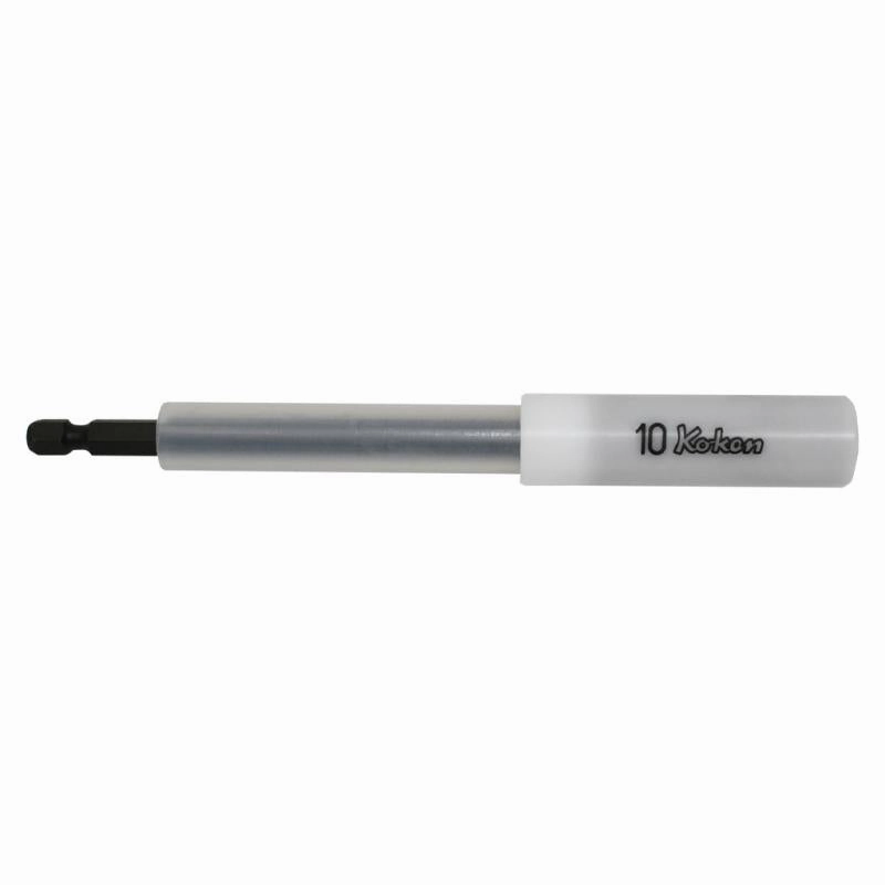 Ko-Ken 115G.150-10FR 1/4 Inch Hex Dr. Nut Setter with Plastic Protector 10 mm 6 point Length 150 mm Slide Magnet Turnable POM cover