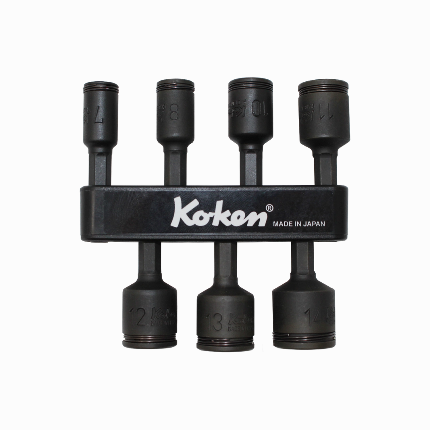 Ko-Ken Tools 113.50(2B)/7 Hex Dr. 7 Impact 6-Point Metric Nut Grip Setter, 1/4", 7 - 14 mm