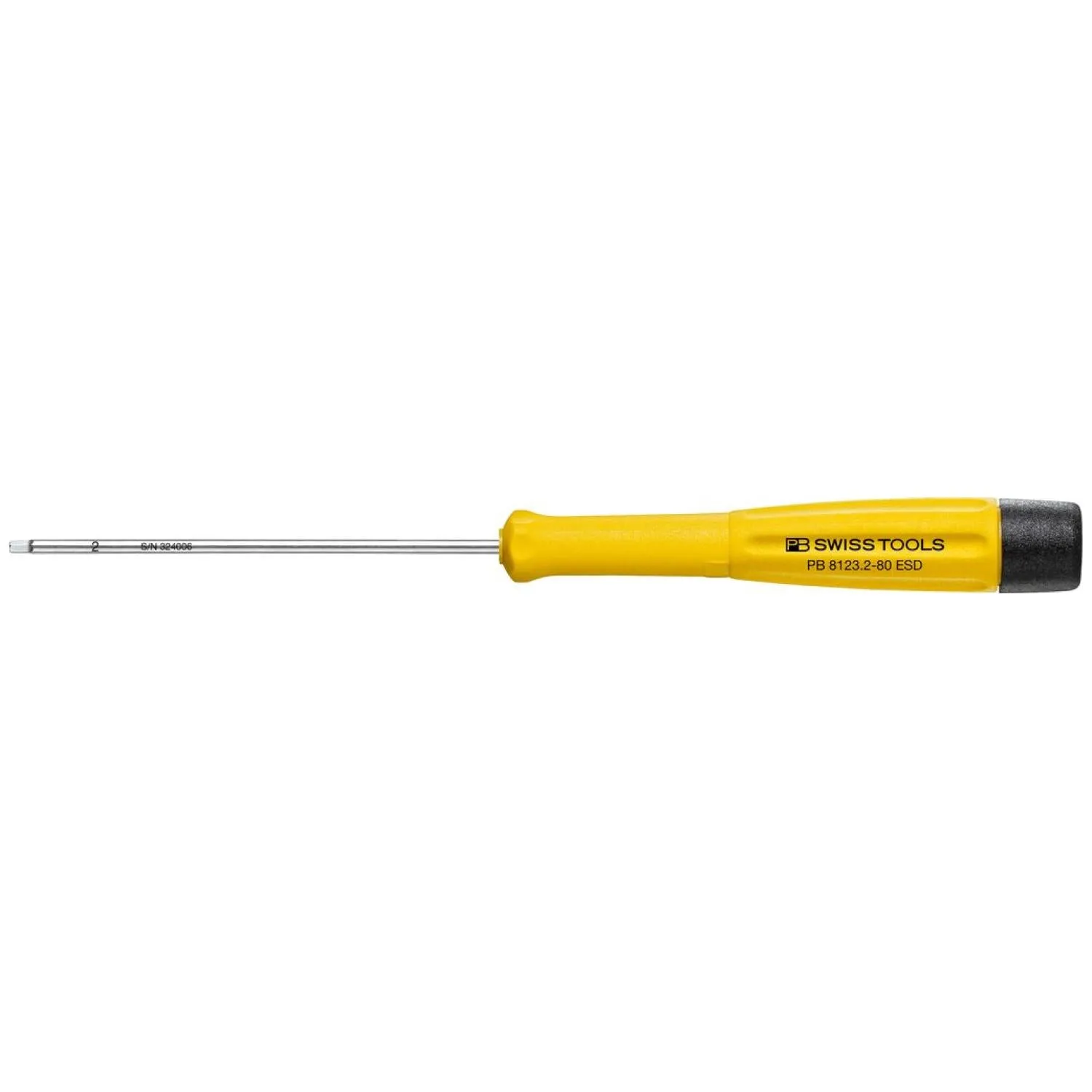 PB Swiss Tools PB 8123.2-80 ESD Electronics Screwdriver, Hex
