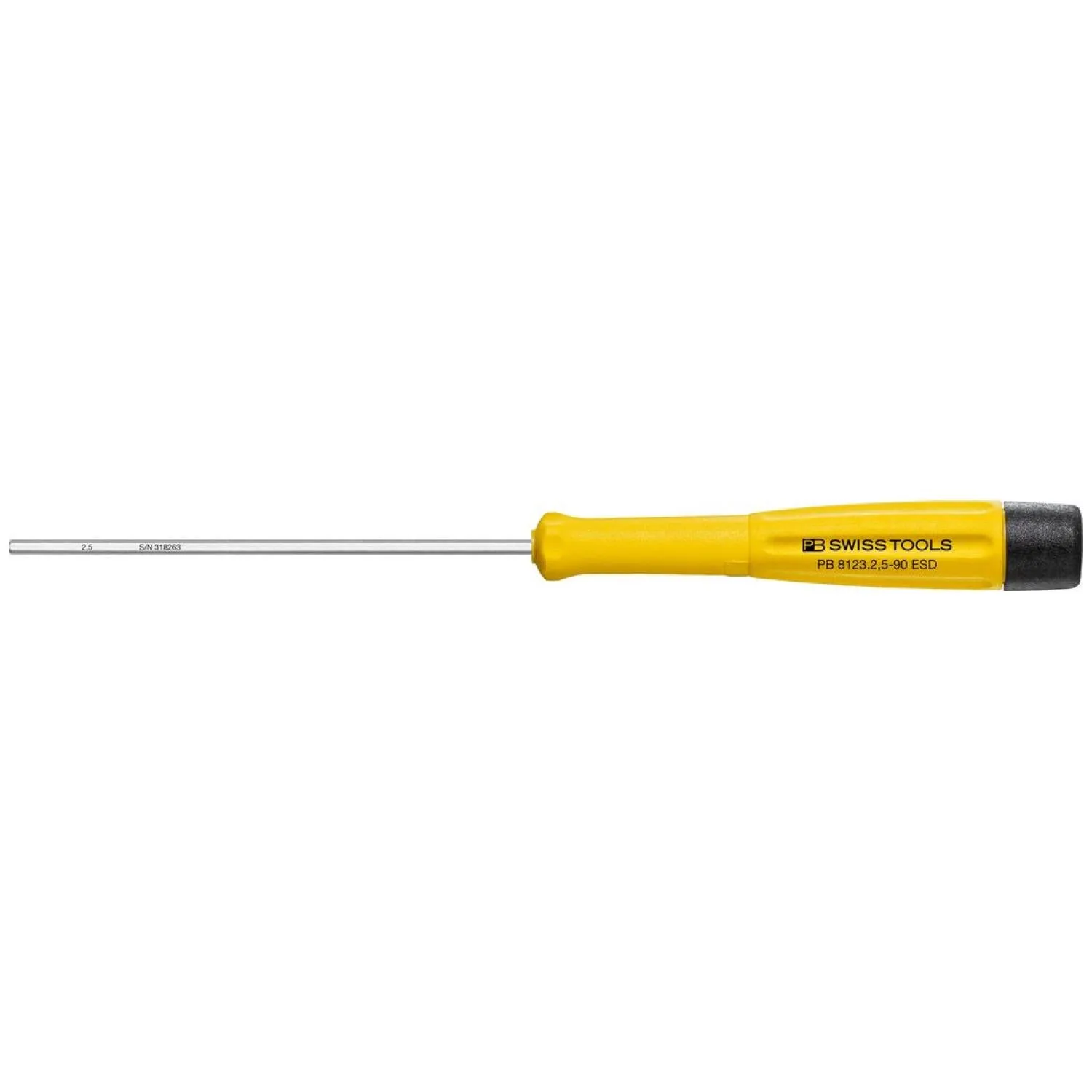PB Swiss Tools PB 8123.2,5-90 ESD Electronics Screwdriver, Hex