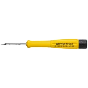 PB Swiss Tools PB 8128.1,2-40 ESD Electronic Screwdriver, Slotted, 1.2mm x 40mm