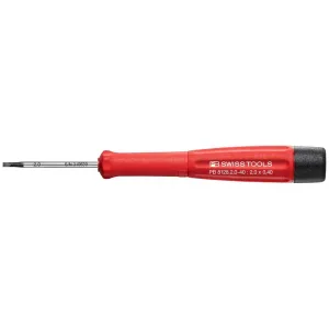 PB Swiss Tools PB 8128.2,0-40 Electronics Screwdriver for Slotted Screws, Precision 2.0 x 40 mm