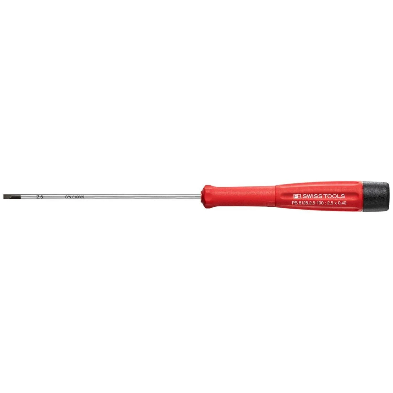PB Swiss Tools PB 8128.2,5-100 Electronics Screwdrivers, Slotted, 2.5mm x 100mm