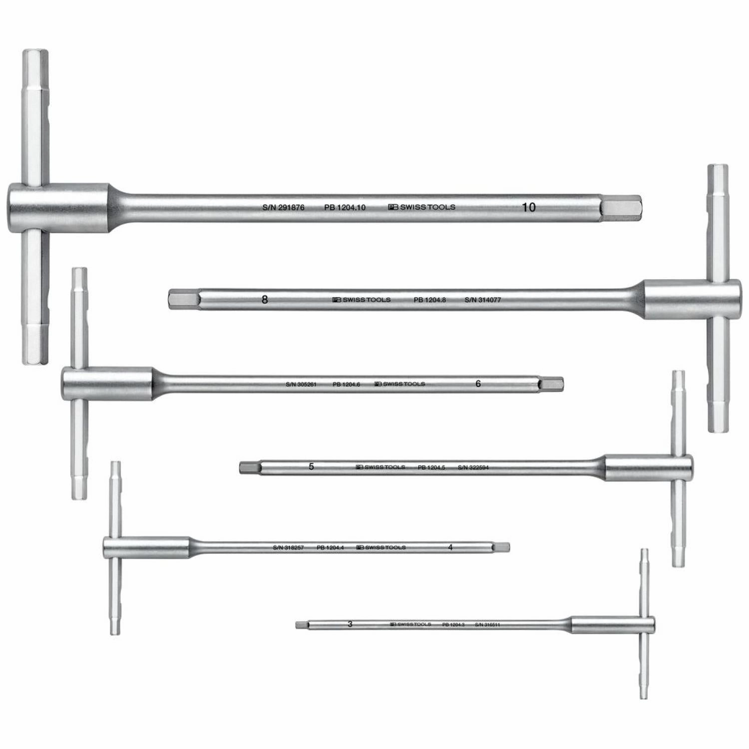 PB Swiss Tools PB 1204.SET 10 Screwdriver Set, T-Handle, 6pcs