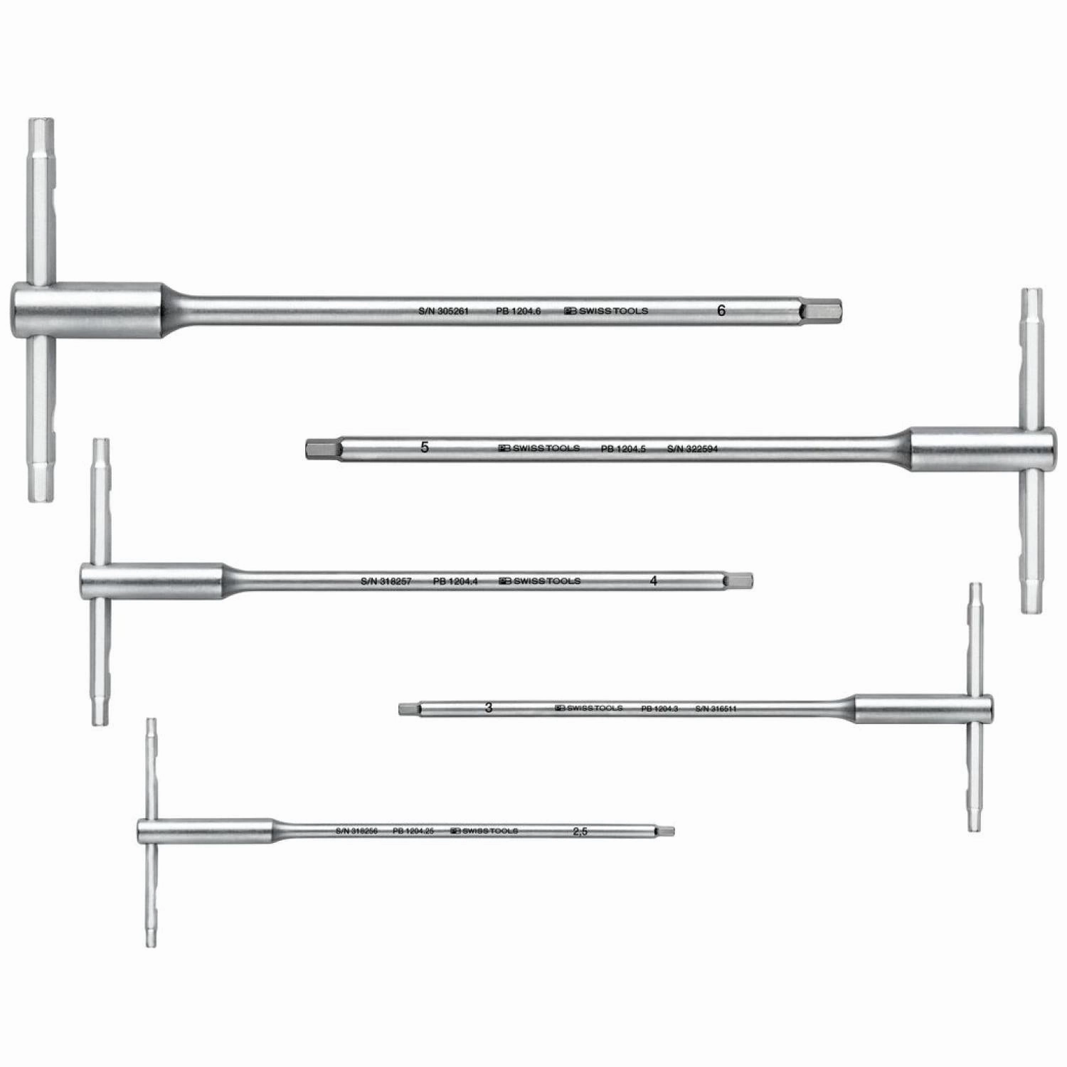 PB Swiss Tools PB 1204.SET 6 Screwdriver Set, T-Handle, 5pcs