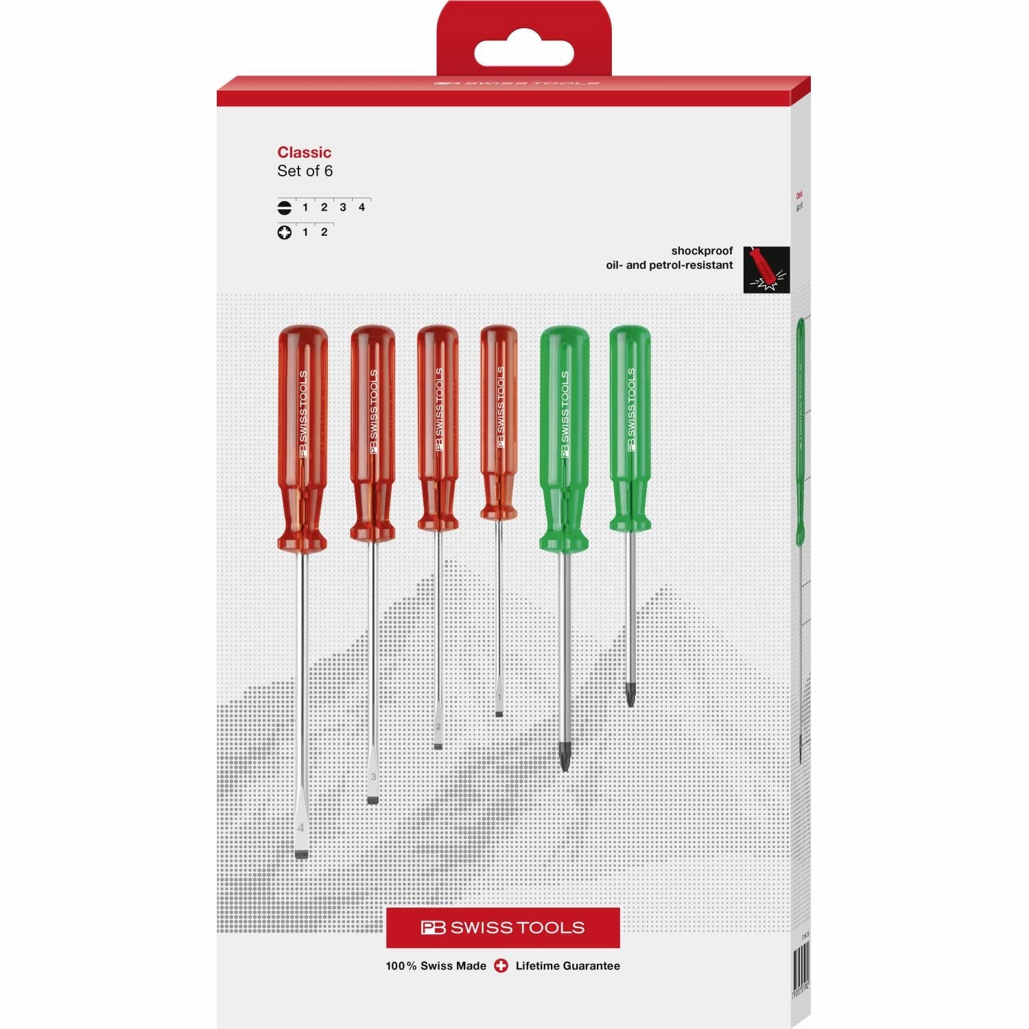 PB Swiss Tools PB 1568.CBB Classic screwdriver set in a high-quality paperboard box