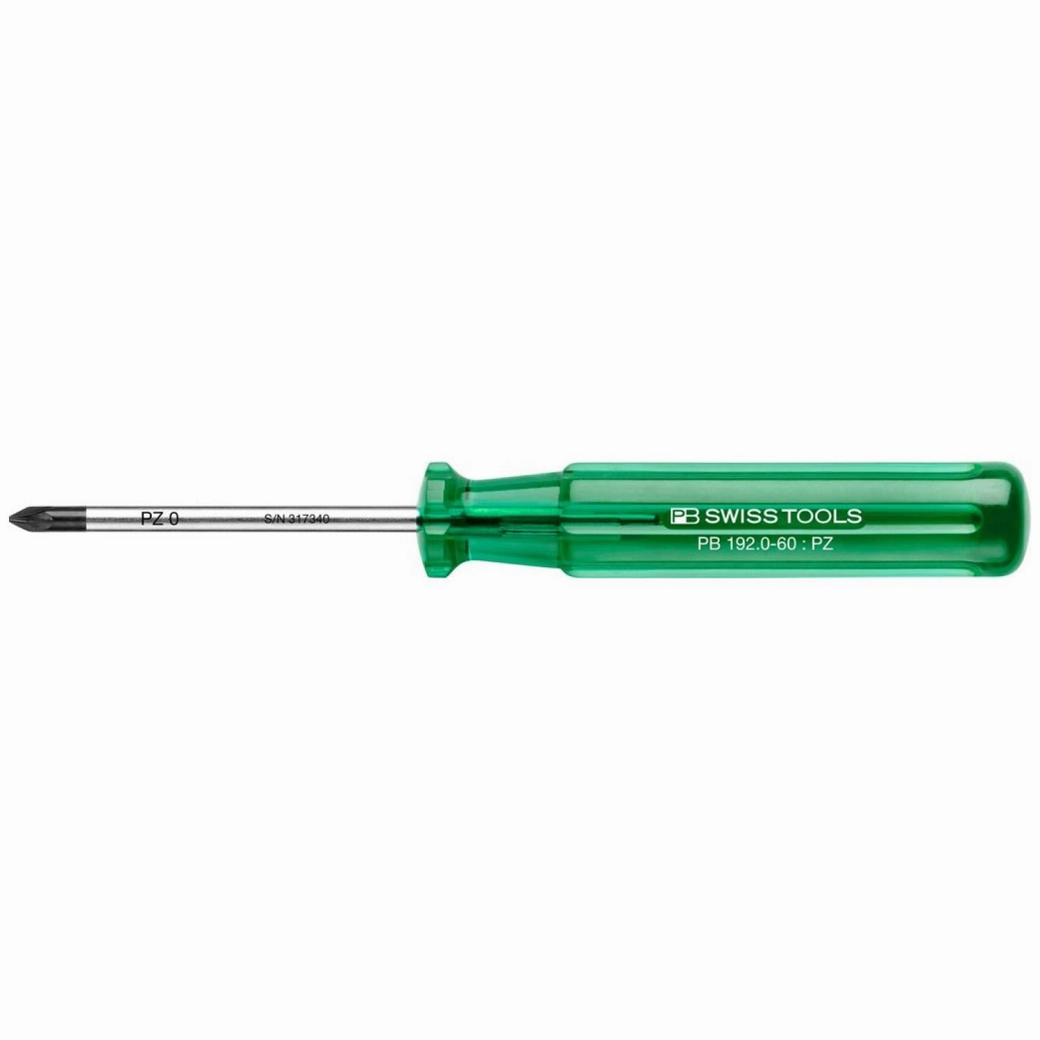 PB Swiss Tools PB 192.0-60 * Pozidriv Classic Screwdrivers, PZ0 x 60mm
