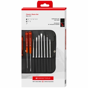 PB Swiss Tools PB 215.CBB Classic screwdriver set with interchangeable blades Slotted, Phillips - 10 Piece