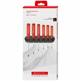 PB Swiss Tools PB 440.CBB Classic Screwdriver Set, Torx, 6 pcs w/ Wall Mount