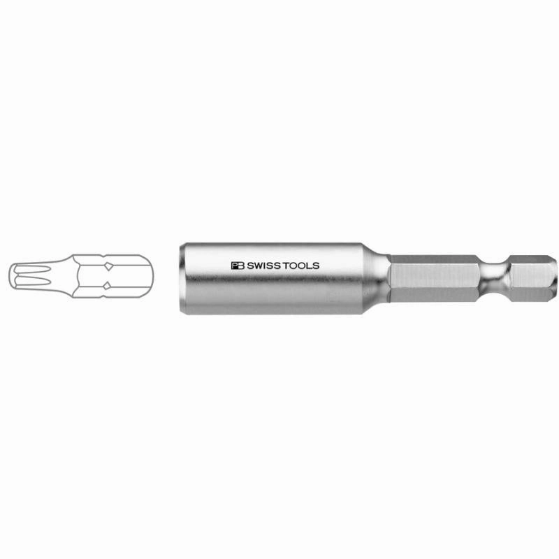 PB Swiss Tools PB 450 1/4" Bit Holder, w/ Retaining Ring, 57mm