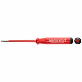 PB Swiss Tools PB 5100.0-80/2,5 Classic VDE Screwdriver, Slotted, Size 0
