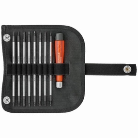 PB Swiss Tools PB 515 Precision Interchangeable Blade Screwdriver Set, 9 pcs w/ Roll-Up Case