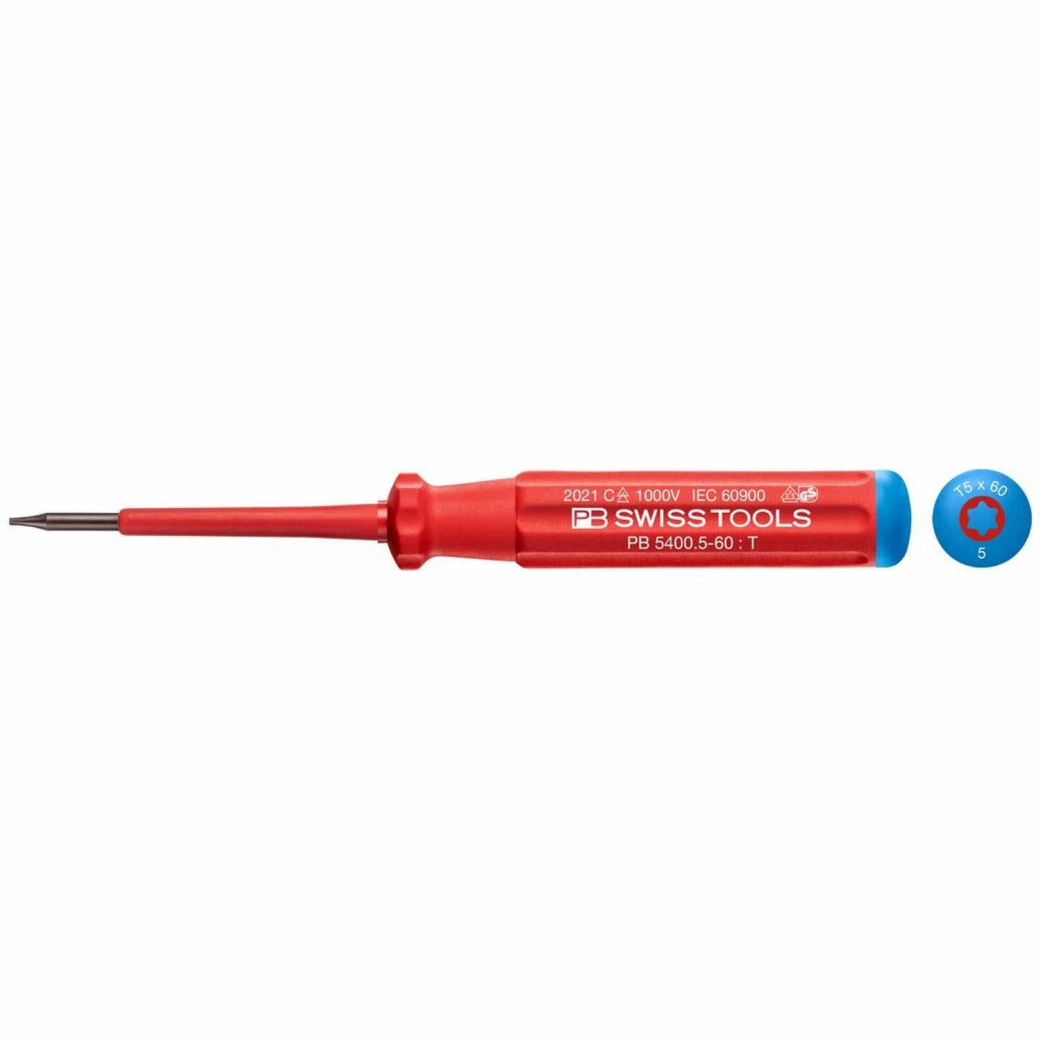 PB Swiss Tools PB 5400.5-60 Classic VDE screwdriver, TORX , Size 5